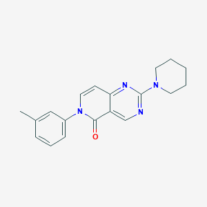 molecular formula C19H20N4O B5135463 6-(3-methylphenyl)-2-(1-piperidinyl)pyrido[4,3-d]pyrimidin-5(6H)-one 