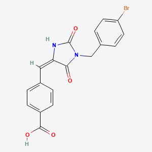 molecular formula C18H13BrN2O4 B5135499 4-{[1-(4-bromobenzyl)-2,5-dioxo-4-imidazolidinylidene]methyl}benzoic acid 