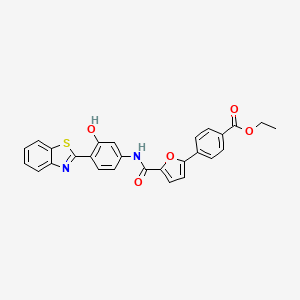 ethyl 4-[5-({[4-(1,3-benzothiazol-2-yl)-3-hydroxyphenyl]amino}carbonyl)-2-furyl]benzoate