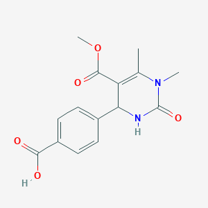 molecular formula C15H16N2O5 B5135505 4-[5-(methoxycarbonyl)-1,6-dimethyl-2-oxo-1,2,3,4-tetrahydro-4-pyrimidinyl]benzoic acid 