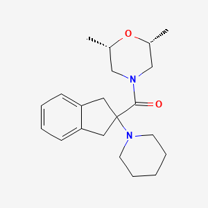 (2R*,6S*)-2,6-dimethyl-4-{[2-(1-piperidinyl)-2,3-dihydro-1H-inden-2-yl]carbonyl}morpholine