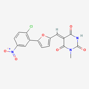 5-{[5-(2-chloro-5-nitrophenyl)-2-furyl]methylene}-1-methyl-2,4,6(1H,3H,5H)-pyrimidinetrione