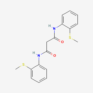 molecular formula C17H18N2O2S2 B5135546 N,N'-bis[2-(methylthio)phenyl]malonamide 
