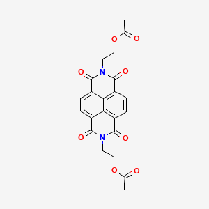 molecular formula C22H18N2O8 B5135549 (1,3,6,8-tetraoxo-1,3,6,8-tetrahydrobenzo[lmn]-3,8-phenanthroline-2,7-diyl)di-2,1-ethanediyl diacetate 