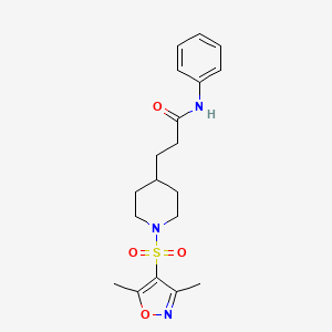 3-{1-[(3,5-dimethyl-4-isoxazolyl)sulfonyl]-4-piperidinyl}-N-phenylpropanamide