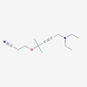 molecular formula C13H22N2O B5135564 3-{[4-(diethylamino)-1,1-dimethyl-2-butyn-1-yl]oxy}propanenitrile 