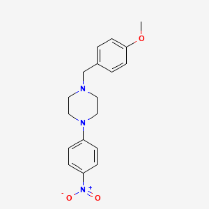 molecular formula C18H21N3O3 B5135604 1-(4-methoxybenzyl)-4-(4-nitrophenyl)piperazine 