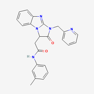 molecular formula C24H21N5O2 B5135605 N-(3-methylphenyl)-2-[2-oxo-1-(2-pyridinylmethyl)-2,3-dihydro-1H-imidazo[1,2-a]benzimidazol-3-yl]acetamide 