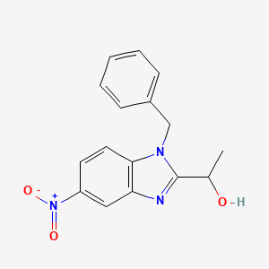 molecular formula C16H15N3O3 B5135617 1-(1-benzyl-5-nitro-1H-benzimidazol-2-yl)ethanol 