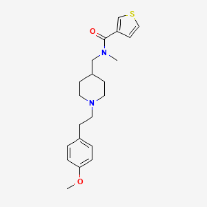 molecular formula C21H28N2O2S B5135624 N-({1-[2-(4-methoxyphenyl)ethyl]-4-piperidinyl}methyl)-N-methyl-3-thiophenecarboxamide 