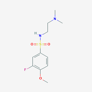 molecular formula C11H17FN2O3S B5135659 N-[2-(dimethylamino)ethyl]-3-fluoro-4-methoxybenzenesulfonamide 