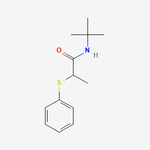 molecular formula C13H19NOS B5135722 N-(tert-butyl)-2-(phenylthio)propanamide 