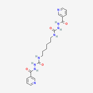molecular formula C20H26N8O4 B5135729 N,N'-1,6-hexanediylbis[2-(3-pyridinylcarbonyl)hydrazinecarboxamide] 