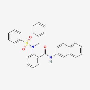 molecular formula C30H24N2O3S B5135752 2-[benzyl(phenylsulfonyl)amino]-N-2-naphthylbenzamide 