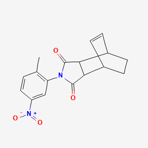 molecular formula C17H16N2O4 B5135774 4-(2-methyl-5-nitrophenyl)-4-azatricyclo[5.2.2.0~2,6~]undec-8-ene-3,5-dione 