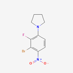 1-(3-bromo-2-fluoro-4-nitrophenyl)pyrrolidine