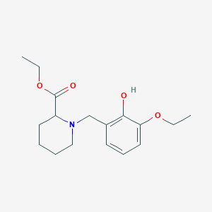 molecular formula C17H25NO4 B5135790 ethyl 1-(3-ethoxy-2-hydroxybenzyl)-2-piperidinecarboxylate 