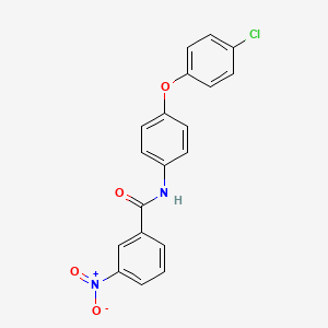 molecular formula C19H13ClN2O4 B5135800 N-[4-(4-chlorophenoxy)phenyl]-3-nitrobenzamide 