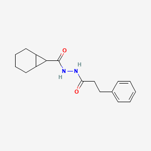N'-(3-phenylpropanoyl)bicyclo[4.1.0]heptane-7-carbohydrazide