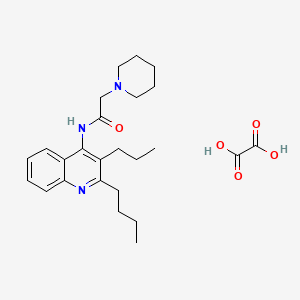 N-(2-butyl-3-propyl-4-quinolinyl)-2-(1-piperidinyl)acetamide oxalate