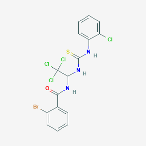 molecular formula C16H12BrCl4N3OS B5135867 2-bromo-N-[2,2,2-trichloro-1-({[(2-chlorophenyl)amino]carbonothioyl}amino)ethyl]benzamide 