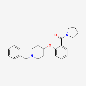 molecular formula C24H30N2O2 B5135871 1-(3-methylbenzyl)-4-[2-(1-pyrrolidinylcarbonyl)phenoxy]piperidine 