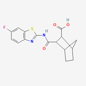 3-{[(6-fluoro-1,3-benzothiazol-2-yl)amino]carbonyl}bicyclo[2.2.1]heptane-2-carboxylic acid