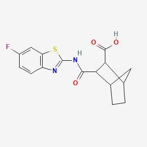 molecular formula C16H15FN2O3S B5135875 3-{[(6-fluoro-1,3-benzothiazol-2-yl)amino]carbonyl}bicyclo[2.2.1]heptane-2-carboxylic acid 