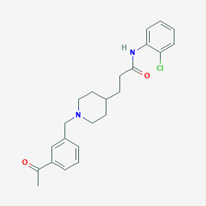 3-[1-(3-acetylbenzyl)-4-piperidinyl]-N-(2-chlorophenyl)propanamide