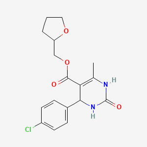 tetrahydro-2-furanylmethyl 4-(4-chlorophenyl)-6-methyl-2-oxo-1,2,3,4-tetrahydro-5-pyrimidinecarboxylate