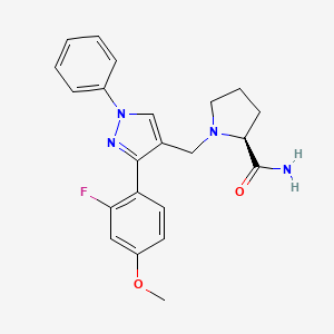 1-{[3-(2-fluoro-4-methoxyphenyl)-1-phenyl-1H-pyrazol-4-yl]methyl}-L-prolinamide