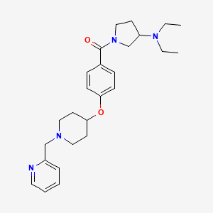N,N-diethyl-1-(4-{[1-(2-pyridinylmethyl)-4-piperidinyl]oxy}benzoyl)-3-pyrrolidinamine
