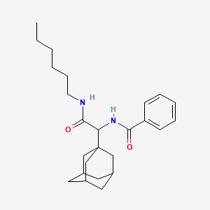 molecular formula C25H36N2O2 B5136023 N-[1-(1-adamantyl)-2-(hexylamino)-2-oxoethyl]benzamide 