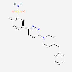 molecular formula C23H26N4O2S B5136038 5-[6-(4-benzyl-1-piperidinyl)-3-pyridazinyl]-2-methylbenzenesulfonamide 