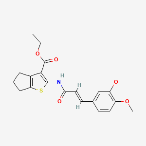 ethyl 2-{[3-(3,4-dimethoxyphenyl)acryloyl]amino}-5,6-dihydro-4H-cyclopenta[b]thiophene-3-carboxylate
