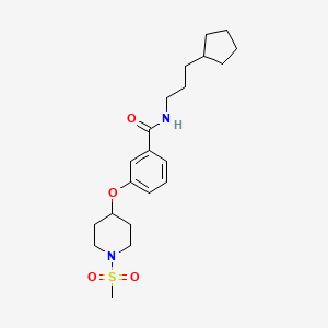 N-(3-cyclopentylpropyl)-3-{[1-(methylsulfonyl)-4-piperidinyl]oxy}benzamide