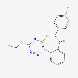 6-(4-chlorophenyl)-3-(ethylthio)-6,7-dihydro[1,2,4]triazino[5,6-d][3,1]benzoxazepine