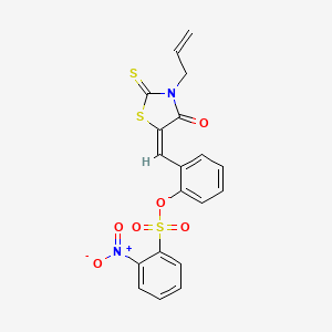2-[(3-allyl-4-oxo-2-thioxo-1,3-thiazolidin-5-ylidene)methyl]phenyl 2-nitrobenzenesulfonate