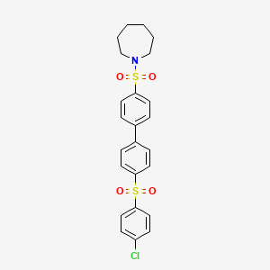 molecular formula C24H24ClNO4S2 B5136085 1-({4'-[(4-chlorophenyl)sulfonyl]-4-biphenylyl}sulfonyl)azepane 