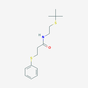 N-[2-(tert-butylthio)ethyl]-3-(phenylthio)propanamide