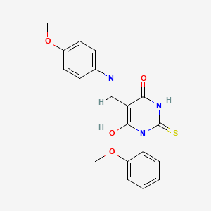 1-(2-methoxyphenyl)-5-{[(4-methoxyphenyl)amino]methylene}-2-thioxodihydro-4,6(1H,5H)-pyrimidinedione