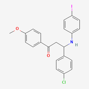 3-(4-chlorophenyl)-3-[(4-iodophenyl)amino]-1-(4-methoxyphenyl)-1-propanone