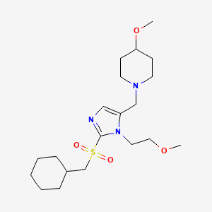 molecular formula C20H35N3O4S B5136185 1-{[2-[(cyclohexylmethyl)sulfonyl]-1-(2-methoxyethyl)-1H-imidazol-5-yl]methyl}-4-methoxypiperidine 