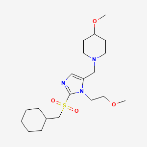 1-[[2-(Cyclohexylmethylsulfonyl)-3-(2-methoxyethyl)imidazol-4-yl]methyl]-4-methoxypiperidine