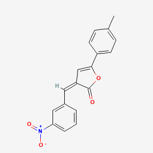 molecular formula C18H13NO4 B5136189 5-(4-methylphenyl)-3-(3-nitrobenzylidene)-2(3H)-furanone 
