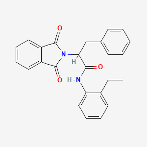 molecular formula C25H22N2O3 B5136190 2-(1,3-dioxo-1,3-dihydro-2H-isoindol-2-yl)-N-(2-ethylphenyl)-3-phenylpropanamide 
