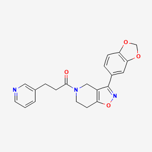 molecular formula C21H19N3O4 B5136195 3-(1,3-benzodioxol-5-yl)-5-[3-(3-pyridinyl)propanoyl]-4,5,6,7-tetrahydroisoxazolo[4,5-c]pyridine 