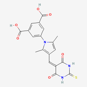 5-{3-[(4,6-dioxo-2-thioxotetrahydro-5(2H)-pyrimidinylidene)methyl]-2,5-dimethyl-1H-pyrrol-1-yl}isophthalic acid