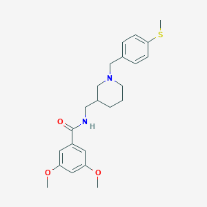 3,5-dimethoxy-N-({1-[4-(methylthio)benzyl]-3-piperidinyl}methyl)benzamide
