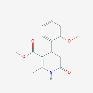 molecular formula C15H17NO4 B5136258 methyl 4-(2-methoxyphenyl)-2-methyl-6-oxo-1,4,5,6-tetrahydro-3-pyridinecarboxylate 